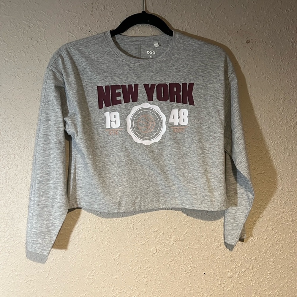 NWOT DSG long sleeve basketball all cropped top for girls